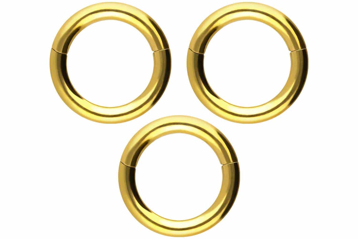 SET Chirurgenstahl Segmentring Clicker Piercing